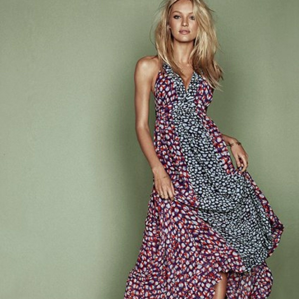 VS Moda International Halter Maxi Dress Size Large